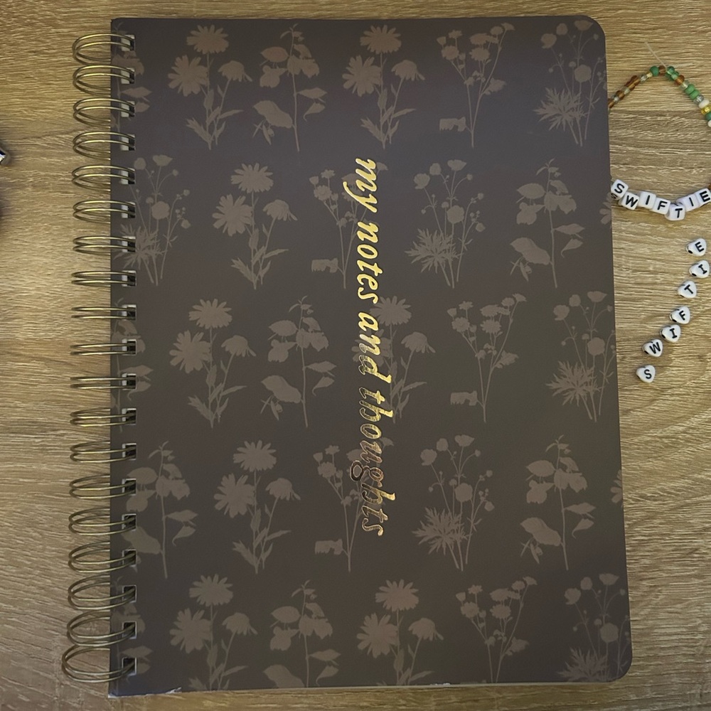my notes and thoughts notebook Taylor Swift inspired